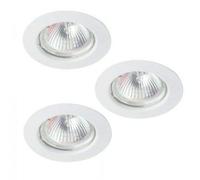 LITECRAFT Recessed Downlights GU5.3 Fixed Spotlight in White - 3 Pack Clearance