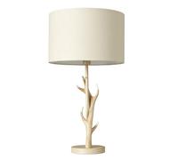 LITECRAFT Rein Antler Styled Table Lamp with Drum Shade - Natural