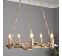Litecraft Rein Natural Antler 5 Light Chandelier