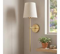 Litecraft Renata Brass Rechargeable Shaded Wall Light