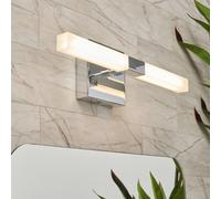 Litecraft Reno Chrome Twin Led Bathroom Wall Light