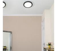 Litecraft Satin Black Magnetic Bezel For 18W Darly Bathroom Flush Ceiling Light