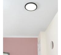 Litecraft Satin Black Magnetic Bezel For 24W Darly Bathroom Flush Ceiling Light