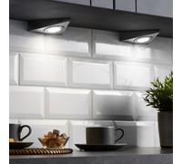 Litecraft Scott Satin Nickel Day Light White Kitchen Led Under Cabinet Light