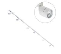 Litecraft Soho White 6 Head 3M Straight Kitchen Track Light With Led Bulbs