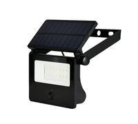 LITECRAFT Solar Power 2.8 Watt Outdoor LED Wall Light with PIR Motion Sensor - Black