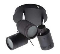 LITECRAFT Spotlight Plate Bathroom IP44 Rated Fitting - Matte Black