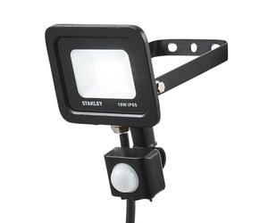 LITECRAFT Stanley 10 Watt Floodlight Slimline IP65 LED with PIR Motion Sensor - Black
