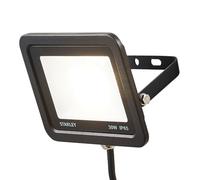 LITECRAFT Stanley Floodlight 30 Watt Slimline LED IP65 Rated Garden Fitting - Black
