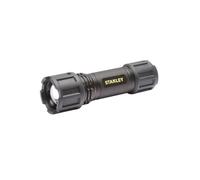 LITECRAFT Stanley Hand Torch 5 Watt LED Flashlight, Black | Battery Operated, 600lm, 6000k Daylight White, Integrated LED, Adjustable Beam