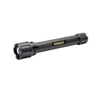 LITECRAFT Stanley Hand Torch 7 Watt LED Flashlight, Black | Battery Operated, 800lm, 6000k Daylight White, Integrated LED, Adjustable Beam