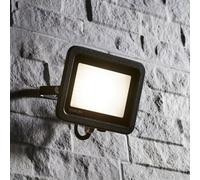 Litecraft Stanley Slimline Black 30 Watt Led Ip65 Outdoor Wall Flood Light