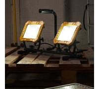 Litecraft Stanley Twin Portable Black 33 Watt Led Ip65 Outdoor Work Light