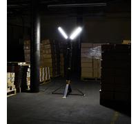 Litecraft Stanley Yellow Twin 40W Led Area Work Light With Power Socket