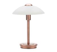 LITECRAFT Table Lamp Touch Sensitive Base with Alabaster Glass Shade - (Single, Antique Copper)