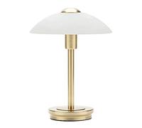 LITECRAFT Table Lamp Touch Sensitive Base with Alabaster Glass Shade - (Single, Satin Brass)