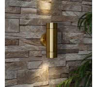 Litecraft Talon Brass Up And Down Outdoor Wall Light