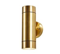 LITECRAFT Talon Up & Down Outdoor IP54 Rated Garden Wall Light - Brass