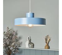Litecraft Tawni Light Shade Nordic Style Easy Fit Metal Ceiling Lampshade - Blue