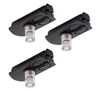 Litecraft Track Light Adapters for Ceiling Pendant Fittings in Black - 3 Pack