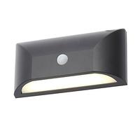 LITECRAFT Truro Wall Light Outdoor IP65 Integrated LED - Black (PIR Motion Sensor)