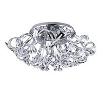 LITECRAFT Twirl Ceiling Light Crystal Effect Semi Flush Mount - Polished Chrome
