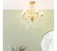 Litecraft Vara Brass 5 Light Bathroom Chandelier