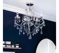 Litecraft Vara Chrome 5 Light Bathroom Chandelier