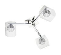LITECRAFT Verona Ceiling Light Glass & Wire Shaded Semi Flush Mount - Polished Chrome (3 Light)