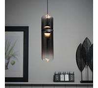 Litecraft Visconte Bjorn Smoke Led Glass Ceiling Pendant Light
