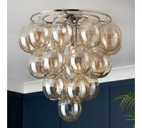 Litecraft Visconte Maiori Champagne Large Flush Ceiling Light
