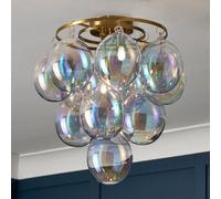 Litecraft Visconte Maiori Irridescent Small Flush Ceiling Light