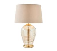 LITECRAFT Visconte Sarno Table Lamp Base with Ivory Tapered Shade - (Champagne)