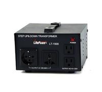LiteFuze LT Series 1500 Watt Voltage Converter Transformer Step Up/Down - 110v to 220v / 220v to 110v Power Converter - Fully Grounded Cord - Universal Socket, CE Certified