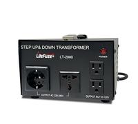 LiteFuze LT Series 2000 Watt Step Up/Down Voltage Converter Transformer - 110v to 220v / 220v to 110v Power Converter - Fully Grounded Cord - Universal Socket, CE Certified - 5 Year Warranty