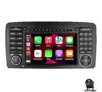 LiteGauge Wireless Carplay Android 15 Car Radio for Benz R-Class W251 R300 R350 R500 2006-2012 7 Inch Stereo Android Auto GPS Navi WiFi Bluetooth FM/RDS EQ/SWC Camera(Size:8 CORE 8+128G,Color:B)