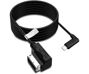 LITEMATIRA MDC Type C AUX Adapter, 2 in 1 Car Music Audio Interface Compatible with Mercedes Benz for 17 Pro Max Air 16 16 Pro Max 15 15 Plus 15 Pro Max Android Galaxy Note Google