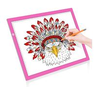 LitEnergy A3 LED Copy Board Light Tracing Box, Ultra-Thin Adjustable USB Power Artcraft LED Trace Light Pad for Tattoo Drawing, Streaming, Sketching, Animation, Stenciling (Pink)