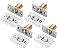 Litensh 2PCS Adjustable Closet Door Ball Catches for Internal Doors, Invisible Pantry Roller Ball Door Latch Catches Spring Roller Bearing Doors Catch Hardware for Cupboard Closet Silver