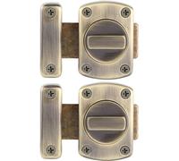 Litensh 2PCS Bathroom Toilet Door Latch Rotate Bolt Gate Latch Stainless Steel Door Lock Brushed Safety Cabinet Slide Lock Latch Green Bronze 55MM