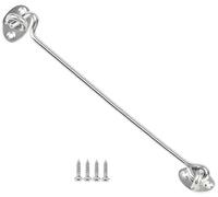 Litensh 2PCS Cabin Hook and Eye Latch Lock, Cabinet Latche Barn Door Hook Lock, Gate Door Hook and Eye Latch, Swivel Window Door Bedroom Bathroom Hook (12 Inch - 1 Pack)