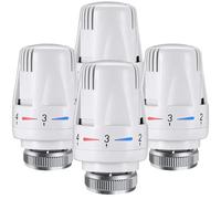 Litensh 4PCS Thermostatic Radiator Head, TRV M30x1.5 Radiator Thermostat Radiator Valve Replacement Head, Thermostatic Radiator Valve Heating System Temperature Control Heads for Home Office