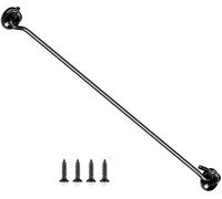 Litensh Barn Door Hook Lock, Gate Door Hook and Eye Latch, Cabin Hooks and Eye Latch Lock Cabinet Latche, Swivel Window Hook for Sliding Door Bedroom Bathroom Windows Gates Black (14 Inch - 1 Pack)