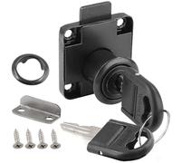 Litensh Cam Lock 22mm, Security Cabinet Lock with Key Different Cupboard Lock for Furniture Mailbox Drawer Postbox Letterbox Household Office Door Locks Black