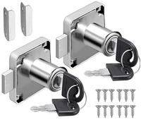 Litensh Cam Lock 22mm Security Cabinet Lock with Key Various Cabinet Locks for Furniture Mailbox Drawer Household Office (2, 22mm)