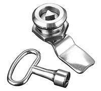 Litensh Electric Meter Box Lock with Triangle Key - Gas Meter Box Post Box Lock, Threaded Cam Mailbox Cabinet Drawer Furniture Bin Locks with Triangle Key 18MM