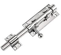Litensh Heavy Duty Slide Gate Latch Bolt Safety Door Lock with Padlock Hole, 304 Stainless Steel Barrel Gate Bolt Latch, 14mm Dia. 200 mm 8 inch