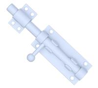 Litensh Heavy Duty Sliding Gate Latch Bolt Door Lock with Padlock Hole, 304 Stainless Steel Safety Barrel Gate Bolt Latch, 12mm Dia. Black (160MM White)