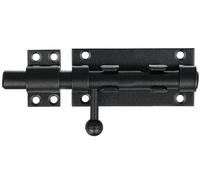 Litensh Heavy Duty Sliding Gate Latch Bolt Door Lock with Padlock Hole, 304 Stainless Steel Safety Barrel Gate Bolt Latch, 12mm Dia. Black (105MM Black)