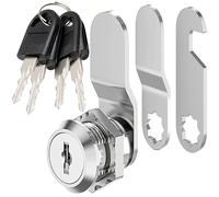 Litensh Letterbox Lock with 4 Keys, Lock for Post Box Drawer Lever Mailbox Cam Cupboard Cabinet Doors Locker Lock, Diameter 18 mm(1, 20MM)